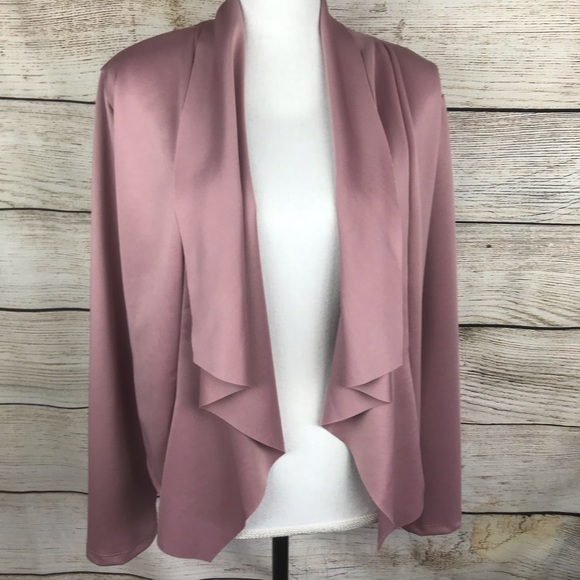 Bella Flore Jackets & Blazers - Open drape front scuba knit lightweight blazer